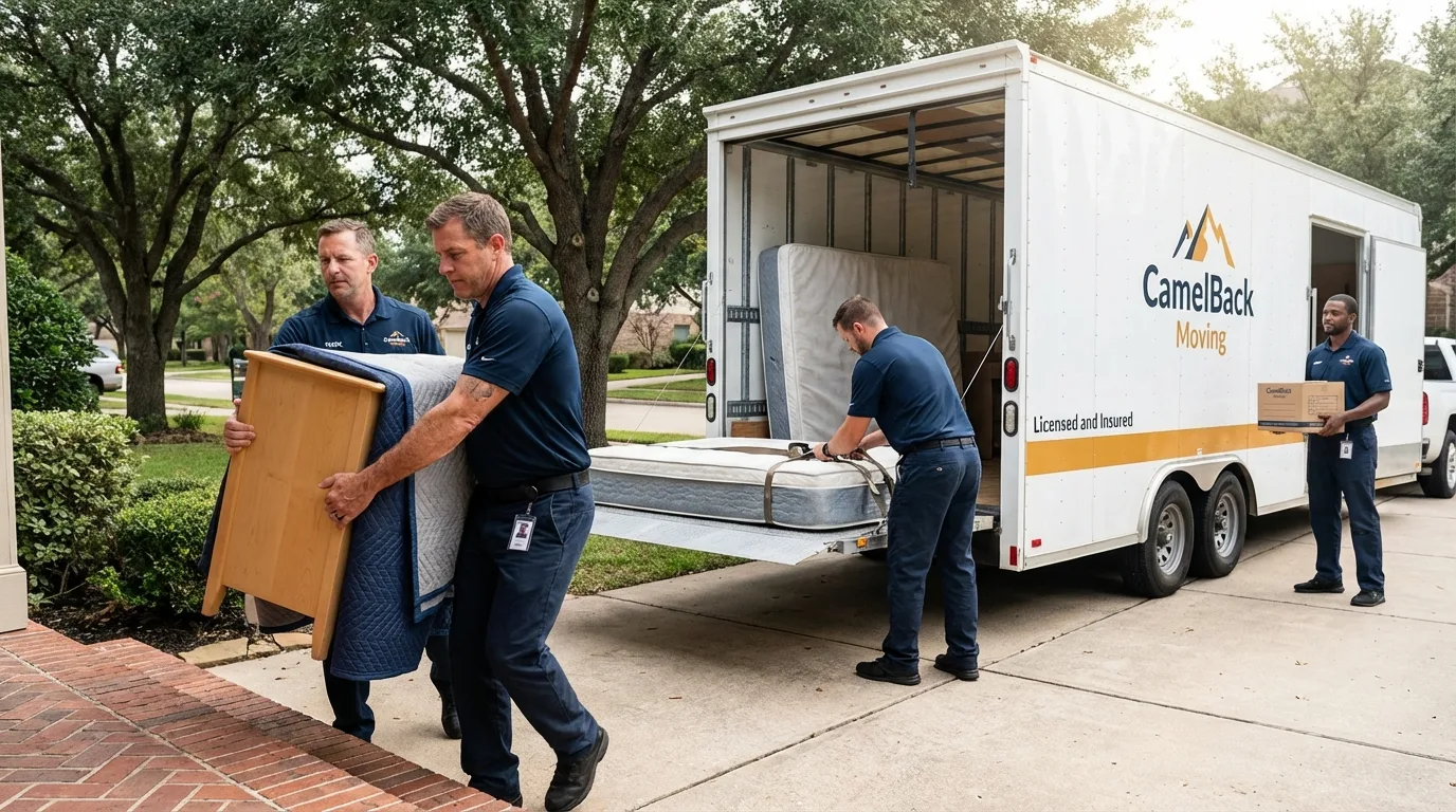 Crew loading residential truck for cross-state move from Olive Hill, KY